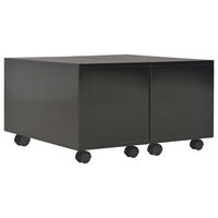 vidaXL Table basse Noir brillant 60x60x35 cm Aggloméré