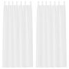 vidaXL Rideau en Voile 2 pc Blanc 225 x 140 cm Polyester