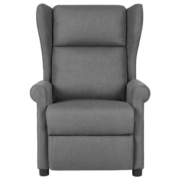 vidaXL Fauteuil de massage Gris clair Tissu