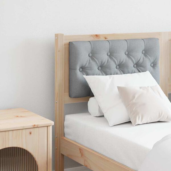 vidaXL T&ecirc;te de lit Marron et gris clair 140 cm Bois massif en pin