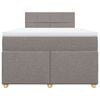 vidaXL Sommier &agrave; lattes de lit avec matelas taupe 120x190 cm tissu