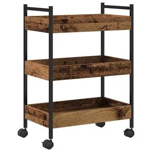 vidaXL Chariot de cuisine Bois ancien 50 x 30 x 70 cm