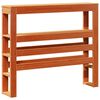 vidaXL T&ecirc;te de lit avec &eacute;tag&egrave;res marron cire 90 cm bois massif de pin