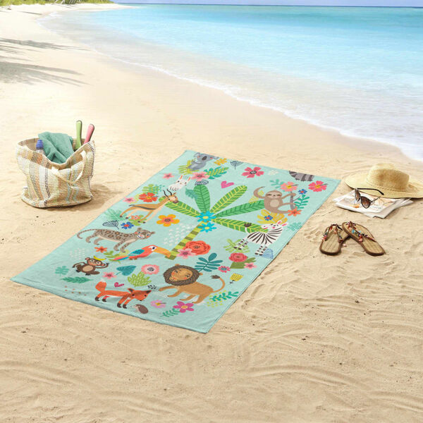Good Morning Serviette de plage HAPPY 75x150 cm Multicolore