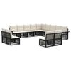 vidaXL Ensemble de canap&eacute; de jardin 13 pc Noir polyrotin