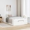 vidaXL Cadre de lit avec matelas avec matelas 2 pcs Blanc PVC