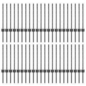 vidaXL Poteau de cl&ocirc;ture ench&acirc;ss&eacute; 44 pi&egrave;ces Gris 100 cm
