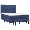 vidaXL Sommier &agrave; lattes de lit avec matelas Bleu 140x190 cm Tissu