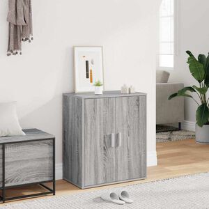 vidaXL Meuble &agrave; chaussures Sonoma gris 60x35x70 cm Bois d'ing&eacute;nierie