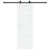 vidaXL Porte coulissante Blanc et Noir 73,5 x 211 cm Pin massif