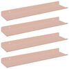 vidaXL &Eacute;tag&egrave;re flottante 4 pc Rose 40 x 8,5 x 2,5 cm Acier