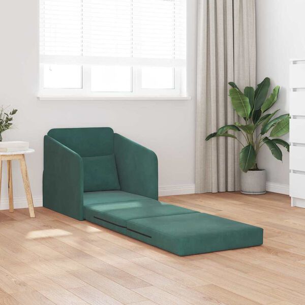 vidaXL Canapé-Lit Vert foncé 65 x 80 x 83 cm Velours