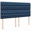 VidaXL Cadre de lit ottoman avec matelas bleu 200x200cm tissu