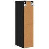 vidaXL Armoire suspendue avec stockage Ch&ecirc;ne noir 20 x 29,5 x 80 cm