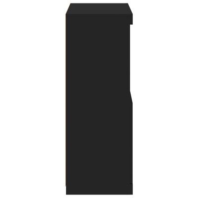 vidaXL Buffet avec lumières LED noir 60,5x37x100 cm