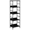 vidaXL &Eacute;tag&egrave;re 4 niveaux 50 x 33 x 153 cm Bois d'ing&eacute;nierie Ch&ecirc;ne noir