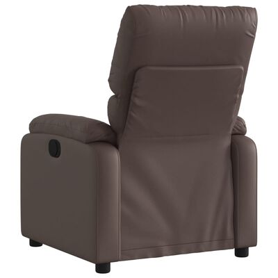 vidaXL Fauteuil de massage inclinable Marron Similicuir