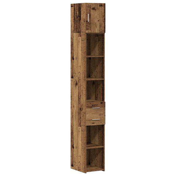 vidaXL Armoire de rangement 2 pcs Bois ancien 30 x 42,5 x 225 cm
