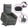 vidaXL Fauteuil inclinable de massage &eacute;lectrique Gris fonc&eacute; Tissu