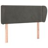 vidaXL T&ecirc;te de lit avec oreilles Gris fonc&eacute; 83x23x78/88 cm Velours
