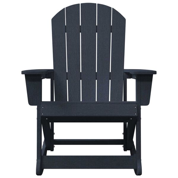 vidaXL Chaise Adirondack &agrave; bascule Bleu marine 92 x 73,5 x 92 cm HDPE