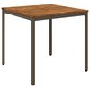 vidaXL Table de d&icirc;ner de jardin Naturel et caf&eacute; 80 x 80,5 x 75 cm
