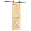 vidaXL Porte coulissante et kit de quincaillerie 70x210 cm pin massif