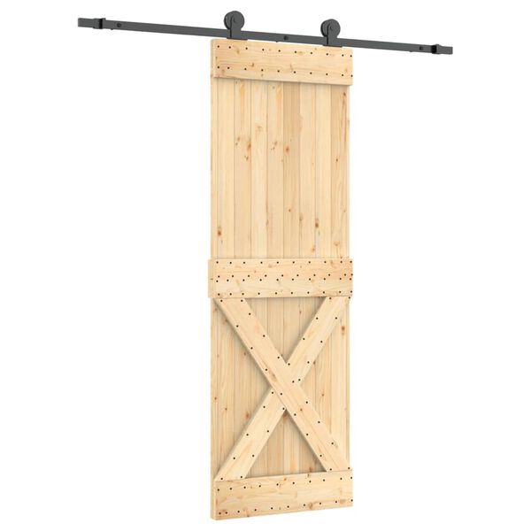vidaXL Porte coulissante et kit de quincaillerie 70x210 cm pin massif