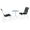 vidaXL Ensemble de bistro 3 pcs Acier Noir