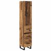 vidaXL Haut Armoire Bois Ancien 34,5 x 34 x 180 cm Bois d'ing&eacute;nierie