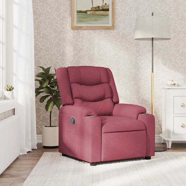 vidaXL Fauteuil inclinable Rouge bordeaux Tissu