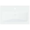 vidaXL Lavabo encastr&eacute; avec robinet 61x39x18 cm c&eacute;ramique blanc