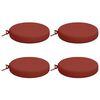 vidaXL Coussins de si&egrave;ge SOEST 4 pc 100 % polyester Rouge &Oslash; 35 x 7 cm