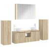 vidaXL Ensemble de mobilier de salle de bain 6 pcs Ch&ecirc;ne Sonoma