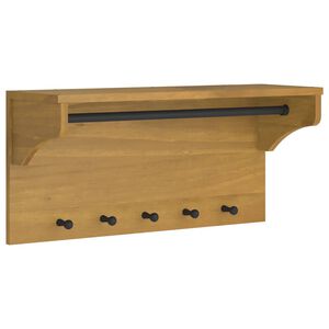 vidaXL Porte-manteau mural SANDNES 87x30x42 cm bois massif pin