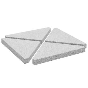 vidaXL Plaques de poids de parasol 4 pcs triangulaire granit gris 14kg