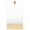 vidaXL Miroir mural Bois de pin massif 23x39,5 cm