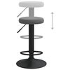 vidaXL Tabourets de bar lot de 2 gris foncé velours