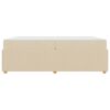 vidaXL Cadre de lit avec matelas Cr&egrave;me 200 x 200 cm tissu