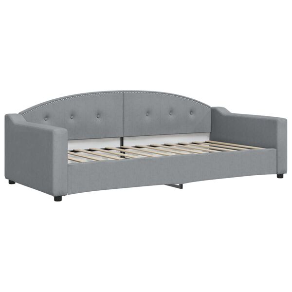 vidaXL Lit de jour avec matelas gris clair 90x200 cm tissu