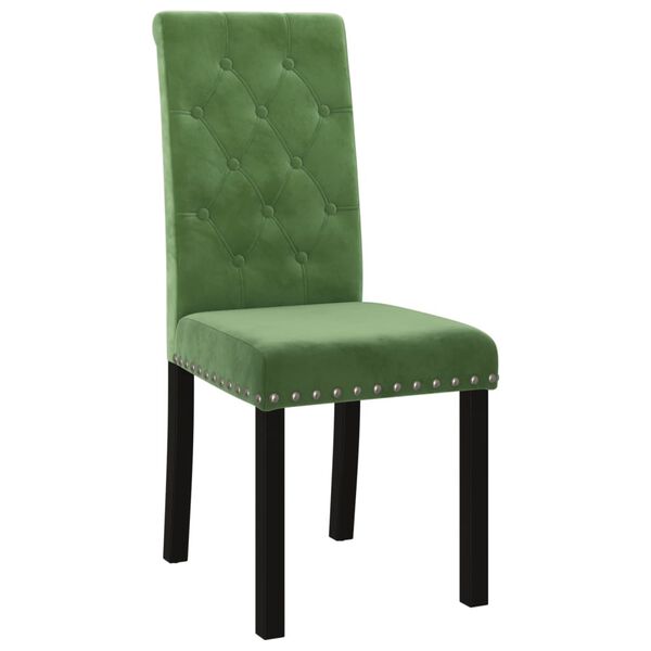 vidaXL Chaises &agrave; manger lot de 6 vert fonc&eacute; velours