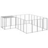 vidaXL Chenil Argent&eacute; 8,47 m&sup2; Acier