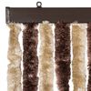 vidaXL Rideau anti-mouches beige et marron clair 100x230 cm chenille