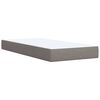 vidaXL Sommier &agrave; lattes de lit avec matelas Taupe 80x200 cm Tissu