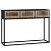 vidaXL Table console noir 105x30x75 cm bois d'ing&eacute;nierie et fer