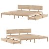 vidaXL Cadre de lit avec tiroirs sans matelas 180x200 cm
