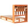 vidaXL Lit biblioth&egrave;que sans matelas cire marron 75x190 cm pin massif