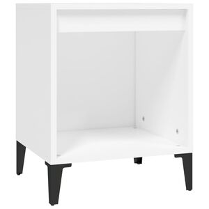 vidaXL Table de chevet Blanc 40x35x50 cm