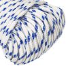 vidaXL Corde de bateau Blanc 4 mm 25 m Polypropyl&egrave;ne
