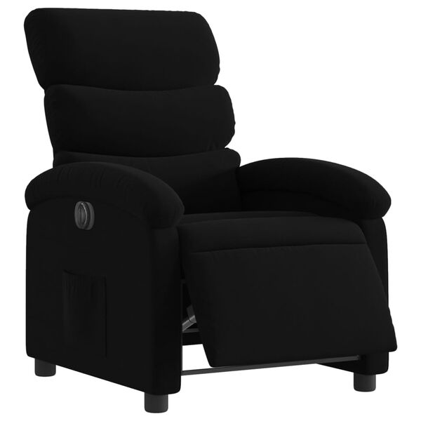 vidaXL Fauteuil inclinable &eacute;lectrique Noir Tissu